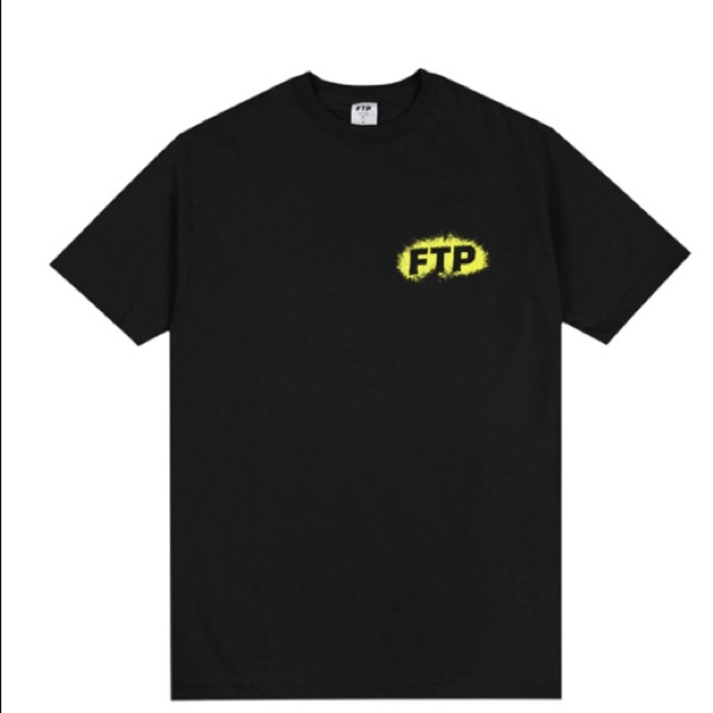 FTP Splatter Tee Black & Yellow Graphic Tee Shirt